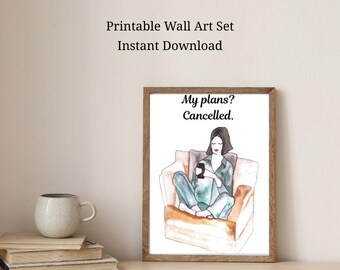 Couch core energy - Feminine Quote Printable Wall Art Set – Minimalist Home Decor (Instant Download)