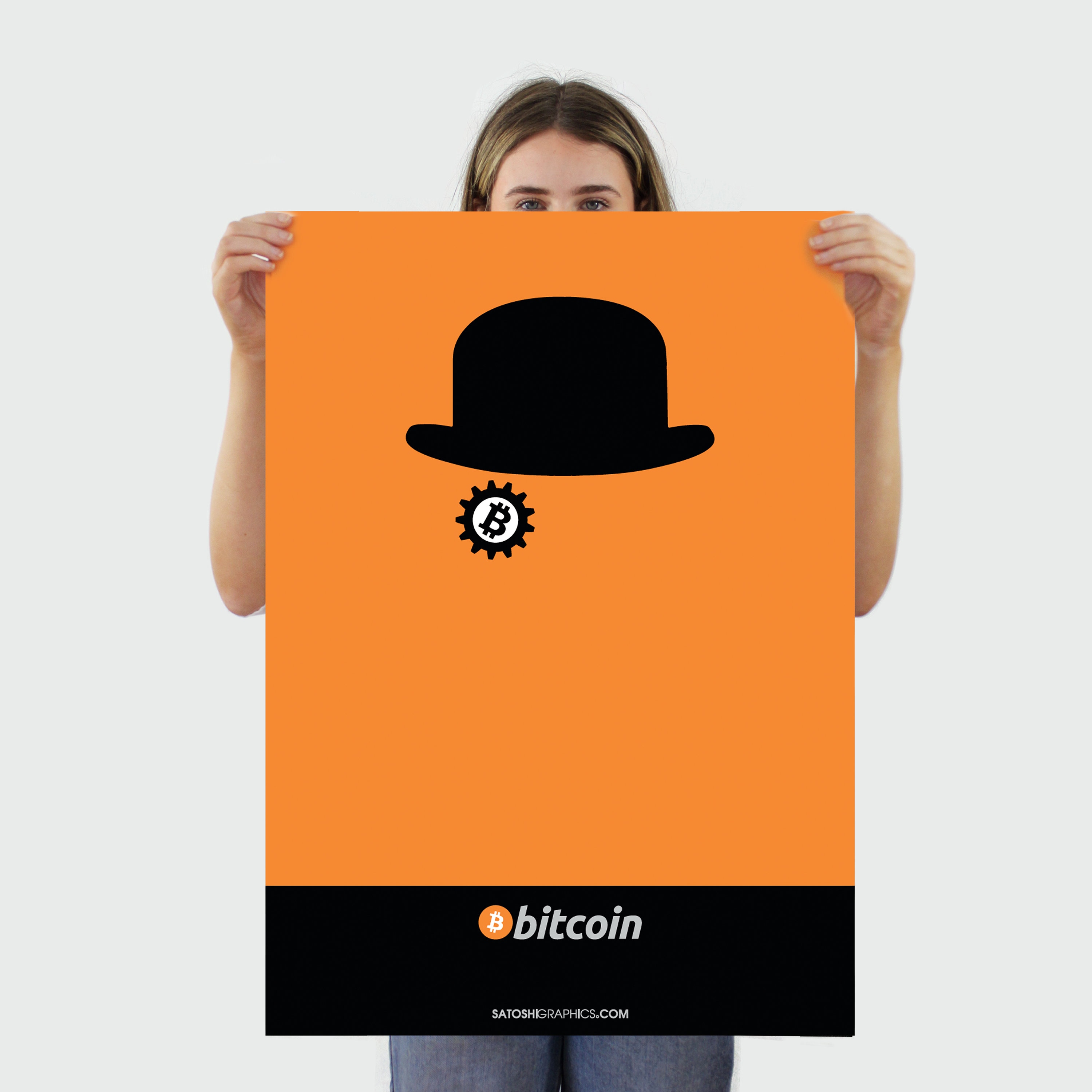 Impressão artística Clockwork Bitcoin, inspirada em Laranja Mecânica. -  Etsy Portugal