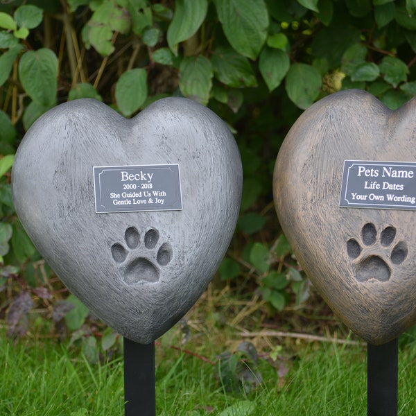 Paw Print Pet Memorial Marker Personalized with your choice of wording