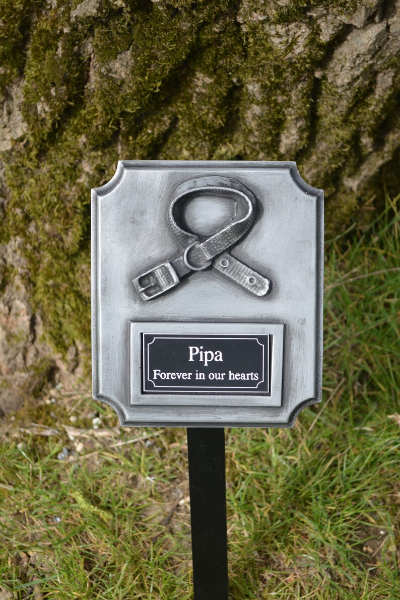 Collar de perro Placa conmemorativa para mascotas Marcador de tumbas imagen 3