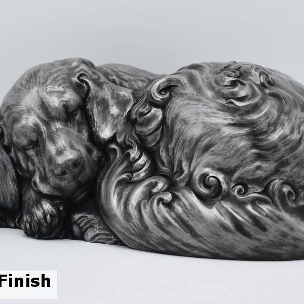 Dog ashes pet urn handcrafted to go in the home or yard