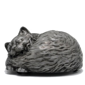 sleeping cat ashes casket