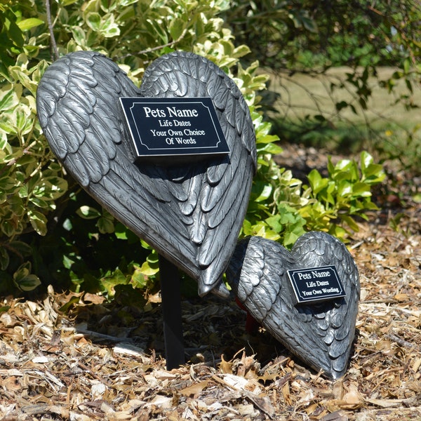 Angel Wings Pet Memorial Grave Marker