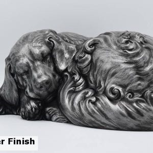 Dog ashes pet urn handcrafted to go in the home or yard