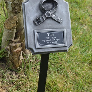 Collar de perro Placa conmemorativa para mascotas Marcador de tumbas imagen 4