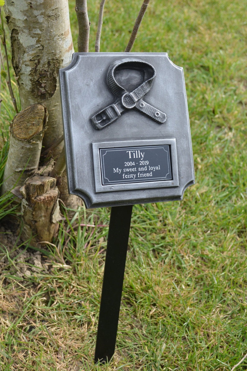 Collar de perro Placa conmemorativa para mascotas Marcador de tumbas imagen 4