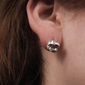 Tooth Stud Earrings – Sterling Silver