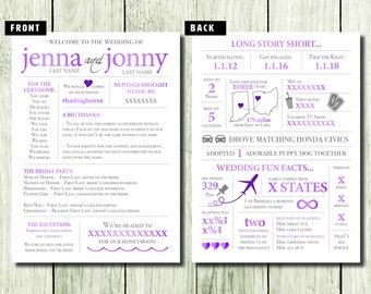 Infographic Wedding Program - Highly customizable