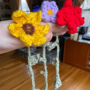 Crocheted Flower Bookmarks
