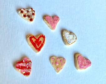 Biscoitos em miniatura para o Dia dos Namorados