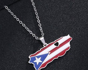 Puerto Rico Map Charm