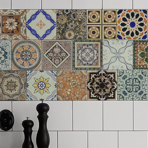 Ceramic Tiles Backsplash Tile Decal Tradiconal PACK OF 24 Etsy
