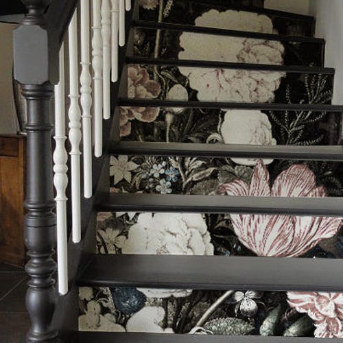 Déco Marche D'escalier 3D Gris Texture 161NA – Papier Peint Adhésif Mural, Fabriqué En Chine