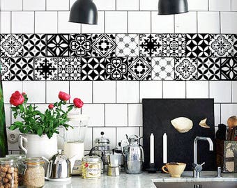 Moroccan tiles, Spanish decal, Ornamental, PACK OF 24, Repositionable, Peel and stick, stick, Tile stickers, Wall decal, talavera #40T