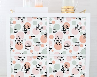 Decals for Kallax / Expedit, IKEA, Pastel pattern, Ikea Furniture, Peel And Stick, Ornaments, Ikea Ideas, Repositionable #17KA