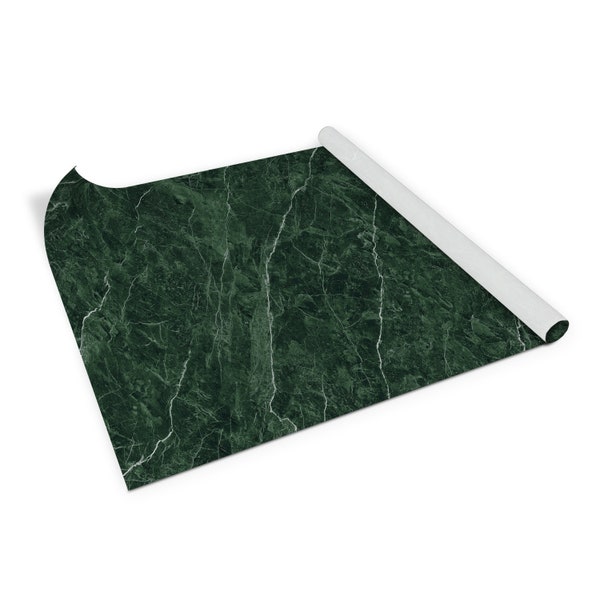 Green Marble Veneer Sheets, Furniture Sticker, Size 39.8x19.7 inch / 100x50 cm, Crafts Projects, Customizable Sticker