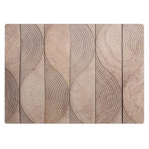 Wooden Waves Computer Chair Mat, Beige Office Chair Mat, Chair Mat, Texture Vinyl Floor Protector, Chair Floor Protector
