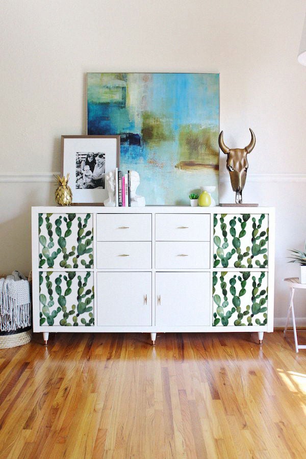 Expedit Green Cactus Sticker Boho style Tropical Exotic Details about   Decals for IKEA Kallax 