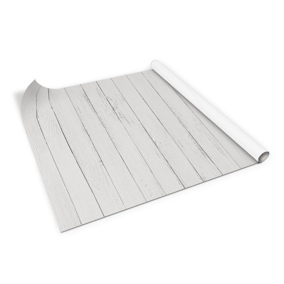 Weiße Bretter Holzfurnier, Möbelbezugsschutz, Größe 100 x 50 cm, antike Restaurierung, Wickelaufkleber
