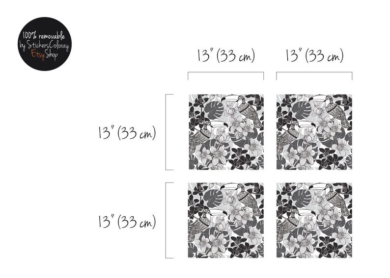 Decals for Kallax / Expedit IKEA Monochrome Birds Gray Etsy