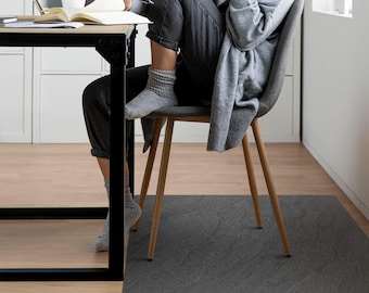 Stone Texture Chair Mat, Black Office Chair Floor Protector, Chair Floor Protector, Texture Desk Chair Mat, Computer Chair Mat