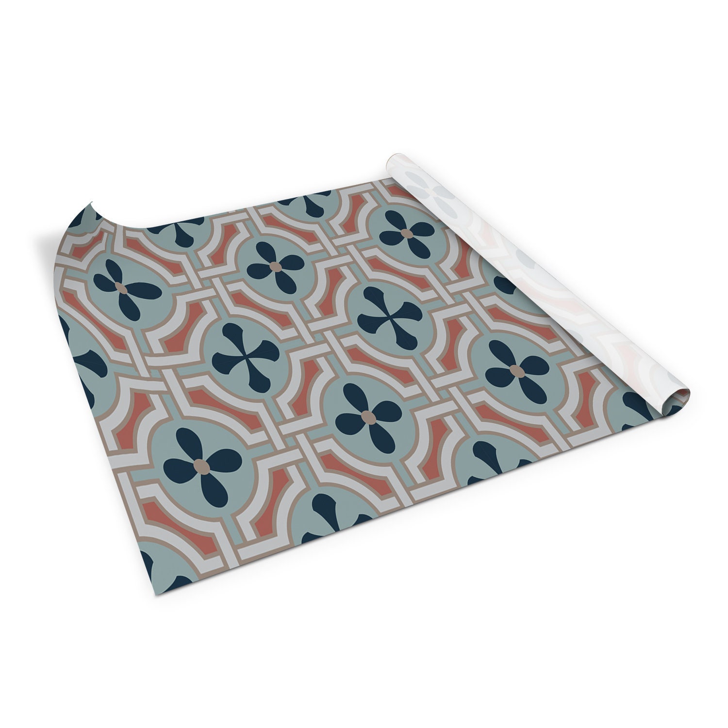 Floral Pattern Veneer Sheets, Furniture Sticker, Size 39.8x19.7 inch / 100x50 cm, Crafts Projects, Customizable Sticker