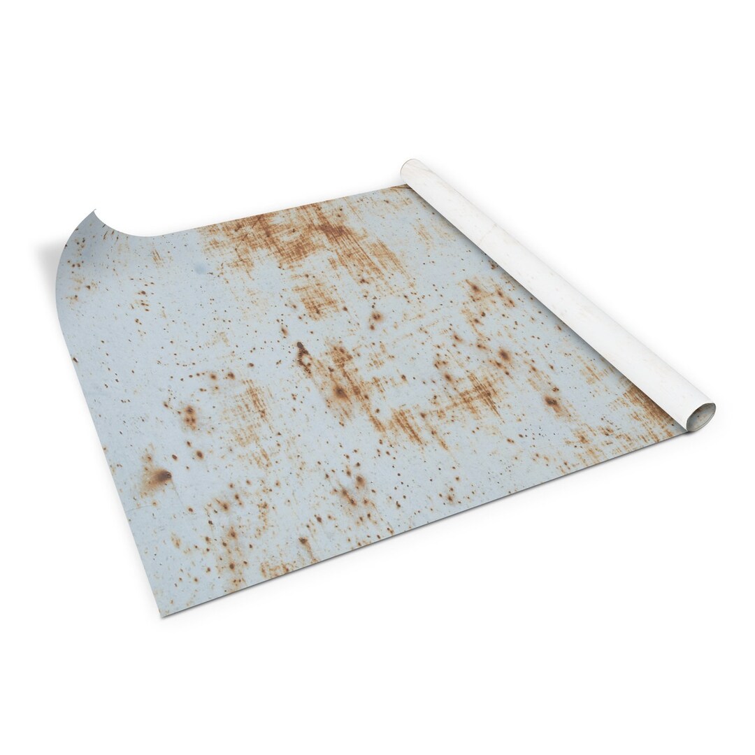Texture Rust Sheet Metal Veneer Sheets, Furniture Sticker, Size 39.8x19 ...
