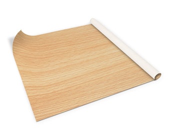 Light Wood Wood Veneer, Self Adhesive Foil, Size 39.8x19.7 inch / 100x50 cm, Table Sticker, Waterproof Sticker
