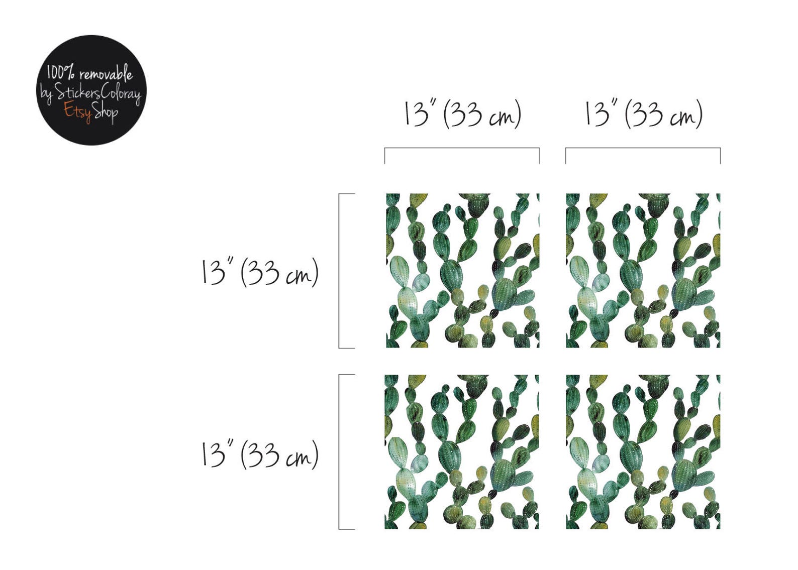 Decals for Stickers for IKEA Kallax / Expedit Green Cactus Etsy