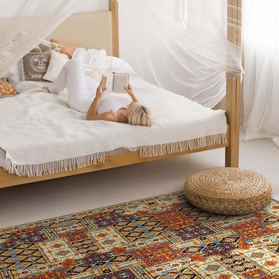DUKINO Vintage Teppich – Rutschfest, Waschbar, 20x25 Cm Für Wohnzimmer & Schlafzimmer