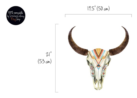 Animal Skull Wall Decal Native Culture Wall Decor Shaman Etsy