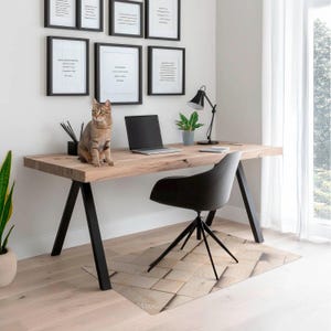 Wooden Mosaic Desk Chair Mat, Beige Computer Chair Mat, Office Chair Mat, Texture Chair Mat, Gaming Chair Floor Protector