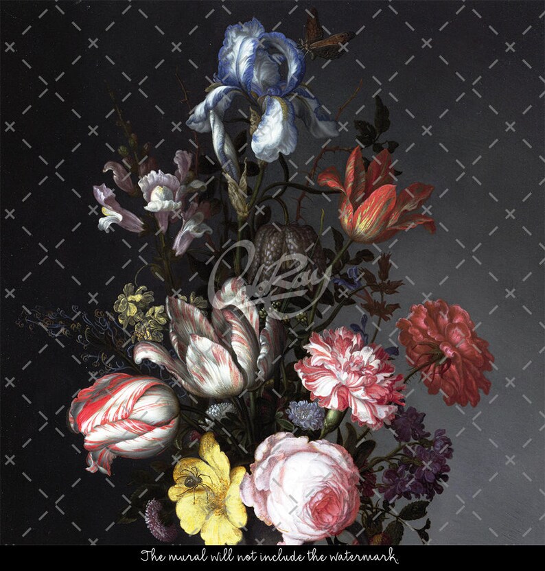 10 step stair riser decal vintage painted flowers stair image 1