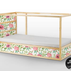 Decals for Kura Bed, Ikea, Spring garden flowers Sticker Set, PACK OF 5, Repositionable, Adhesive, Furniture Decals, Peel&stick  #3K