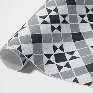 Gothic Stars With Triangle Outdoor Rug, Faux Tiles Patio Carpet, Black Vinyl Rug, Porch Rug, Pet Friendly Rug, Easy To Clean Rug