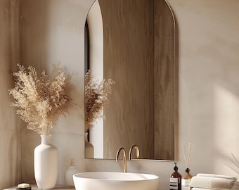 Specchio Da Bagno Ovale 60x100 Cm EMKE - Senza Cornice, Anti-esplosione, Per Parete Orizzontale O Verticale - Foto 5