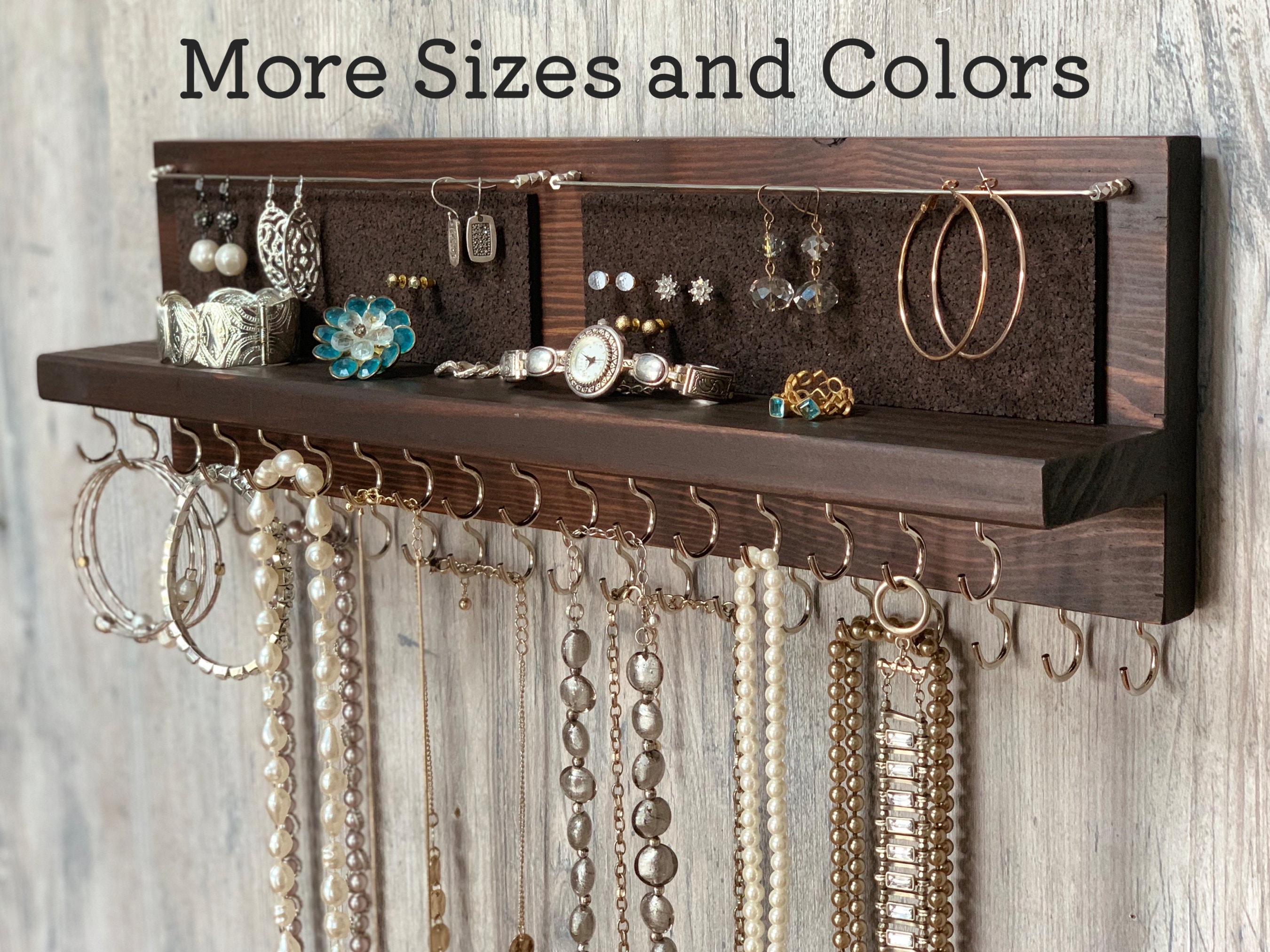 Wall mounted shop necklace rack
