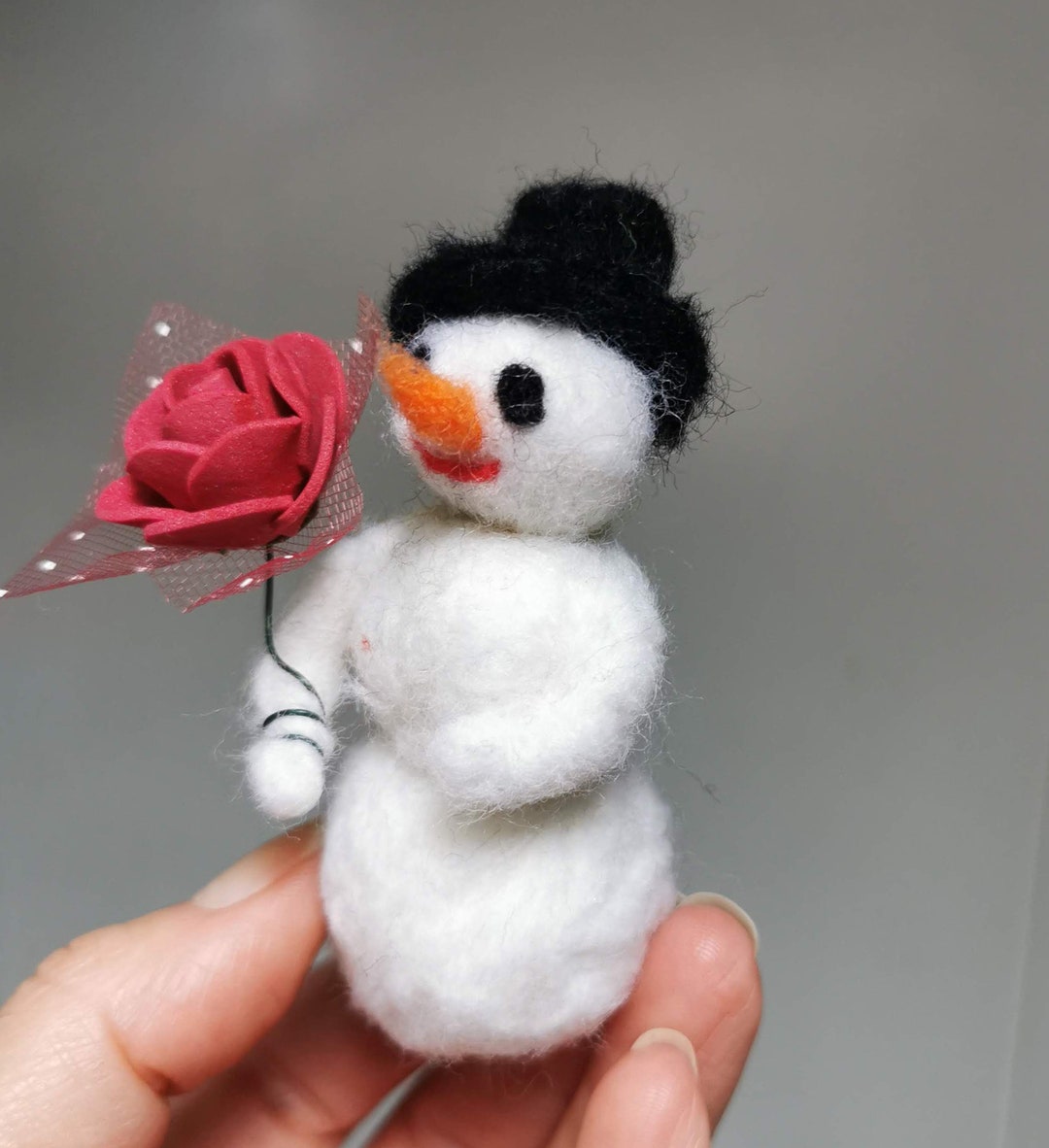 Needle Felting Snowman Kit. Colour Felting Wool. Craft Etsy Denmark