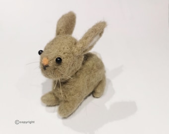 Needle Felting Baby Bunny Kit. Cottontail Rabbit. Little Bunnyrabbit Rabbit felting. Colour Felting Wool. Craft Gift. DIY Beginner Felting