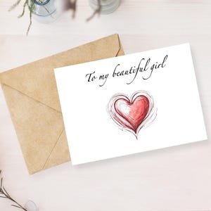 Gepersonaliseerde dochterverjaardagskaart, gelukkige verjaardag dochter, wenskaart voor haar, geweldige dochter, speciale dochter, Valentijnsdag