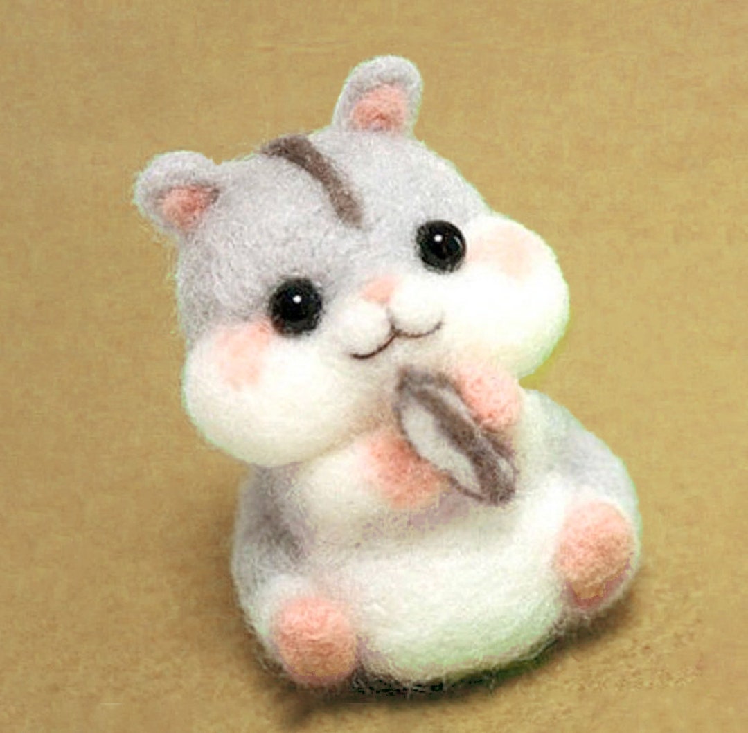 Needle Felting Squirrel Kit . Colour Felting Wool. Craft Activity