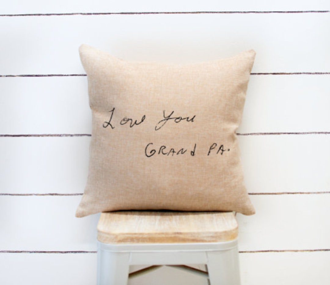 Custom Handwriting Pillow Bereavement Gift Actual Etsy