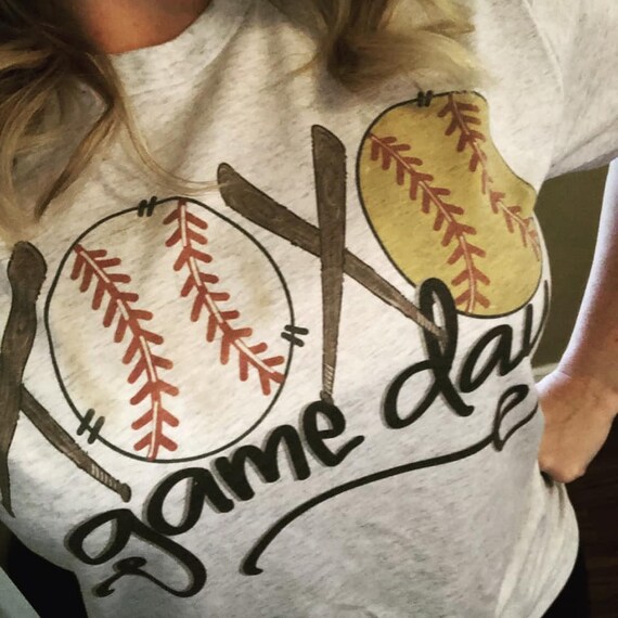 Softball Baseball Game Day Shirt Game Day Shirt Baseball | Etsy