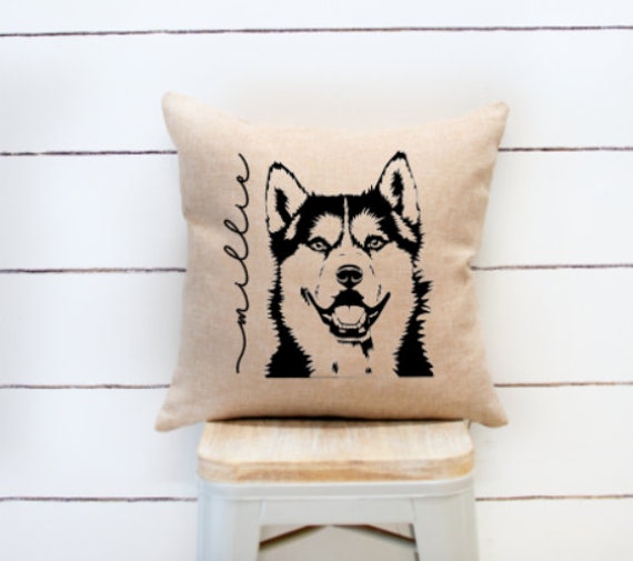 Husky Pillow Personalized Siberian Husky Throw Pillow Siberian