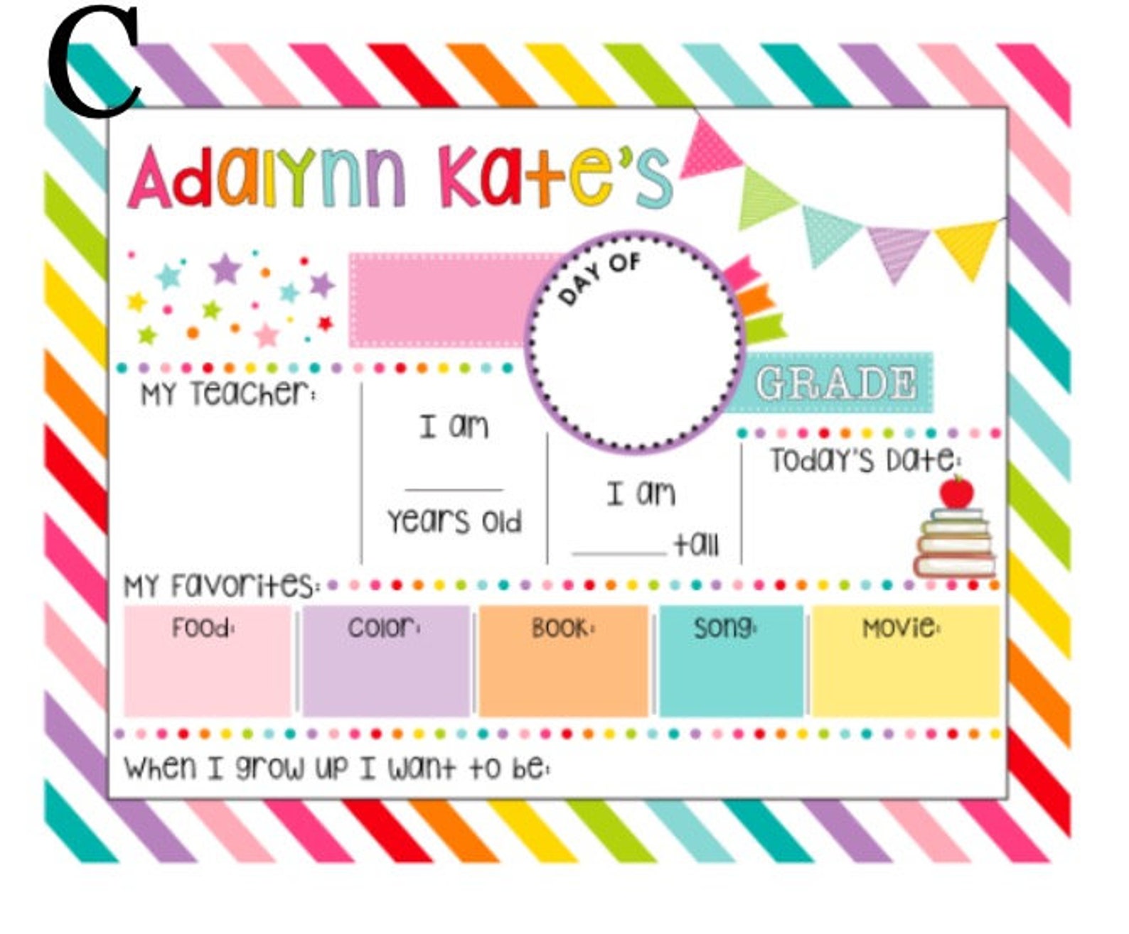 First Day of School Dry Erase Board Last Day of School Dry Etsy