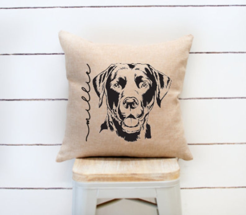 Lab Pillow Personalized Labrador Throw Pillow Labrador Dog Etsy