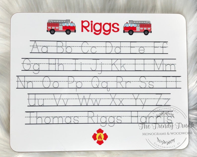 Alphabet Dry Erase Board ABC Practice Board Dry Erase Board Etsy