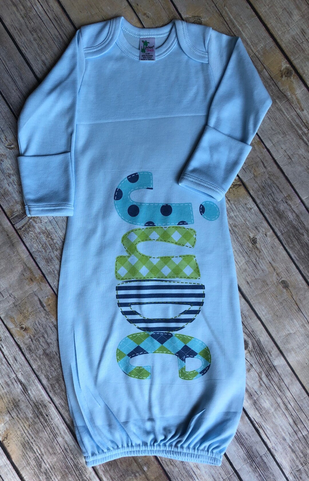 Personalized Baby Boy Gown Bring Home Outfit Baby Boy Baby Name Gown