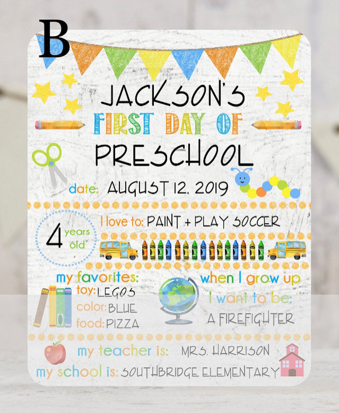 First Day of School Dry Erase Board Last Day of School Dry Etsy