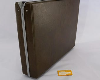 Samsonite Briefcase Brown Vintage Hard Shell Attache Case with Key